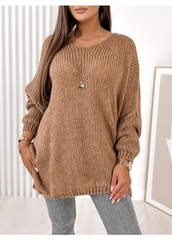 sweter varmo brązowy one size ze sklepu UBRA w kategorii Swetry damskie - zdjęcie 176341436