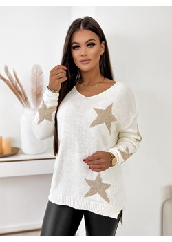 sweter larto ecru one size ze sklepu UBRA w kategorii Swetry damskie - zdjęcie 176342866