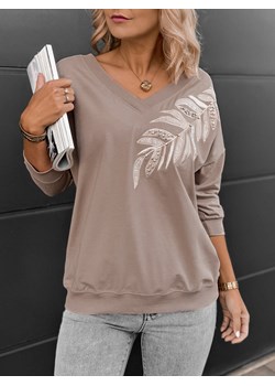 bluzka aylin beżowa one size ze sklepu UBRA w kategorii Bluzki damskie - zdjęcie 176351048