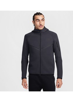 Męska kurtka z dzianiny z zamkiem na całej długości Nike Tech Windrunner - Szary ze sklepu Nike poland w kategorii Bluzy męskie - zdjęcie 176354806