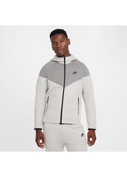 Męska kurtka z dzianiny z zamkiem na całej długości Nike Tech Windrunner - Szary ze sklepu Nike poland w kategorii Bluzy męskie - zdjęcie 176354845