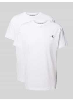 T-shirt z nadrukiem z logo w zestawie 2 szt. - id: 1256019_skip3 - marki Calvin Klein - 176355597 T-shirt z nadrukiem z logo w zestawie 2 szt. ze sklepu Peek&Cloppenburg w kategorii T-shirty męskie - zdjęcie 176355597