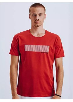 T-shirt męski z nadrukiem czerwony Dstreet RX4651 ze sklepu DSTREET.PL w kategorii T-shirty męskie - zdjęcie 176364479