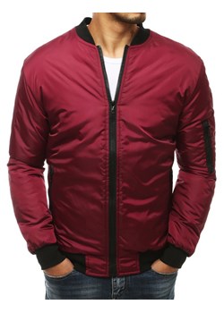 Kurtka męska bomber jacket bordowa Dstreet TX3406 ze sklepu DSTREET.PL w kategorii Kurtki męskie - zdjęcie 176364835