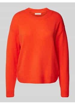 Sweter wełniany z prążkowanymi wykończeniami ze sklepu Peek&Cloppenburg  w kategorii Swetry damskie - zdjęcie 176365478