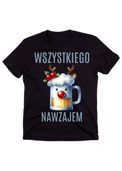 Męska świąteczna koszulka z piwem dla piwosza WSZYSTKIEGO NAWZAJEM ze sklepu Time For Fashion w kategorii T-shirty męskie - zdjęcie 176366389