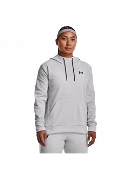 Damska bluza treningowa nierozpinana z kapturem Under Armour Fleece LC Hoodie - szara ze sklepu Sportstylestory.com w kategorii Bluzy damskie - zdjęcie 176369729