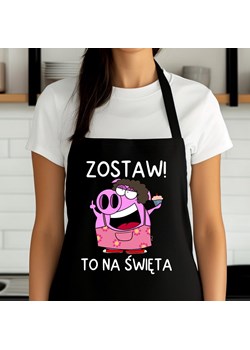 ŚMIESZNY ŚWIĄTECZNY FARTUCH - ZOSTAW TO NA ŚWIĘTA ze sklepu Time For Fashion w kategorii Fartuchy kuchenne - zdjęcie 176386208