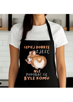 ŚMIESZNY FARTUCH NA PREZENT LEPIEJ DOBRZE ZJEŚĆ - PIESEK Z DONUTEM ze sklepu Time For Fashion w kategorii Fartuchy kuchenne - zdjęcie 176386235