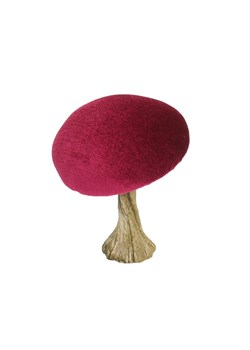 Dekoracja Velvet Mushroom 10 cm ruby ze sklepu dekoria.pl w kategorii Dekoracje - zdjęcie 176386607