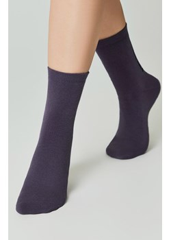 Skarpetki damskie frotte ze zwierzęcym printem, Kolor szaro-fioletowy, Rozmiar 36-38, Conte ze sklepu Intymna w kategorii Skarpetki damskie - zdjęcie 176389187
