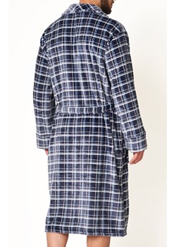 Key elegancki szlafrok męski w kratę MGL 432, Kolor granatowy-wzór, Rozmiar M/L, Key ze sklepu Intymna w kategorii Szlafroki męskie - zdjęcie 176389847