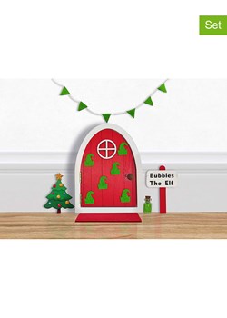 Tanner Zestaw akcesoriów świątecznych &quot;Elf Edition&quot; w kolorze czerwono-zielonym ze sklepu Limango Polska w kategorii Dekoracje - zdjęcie 176393225