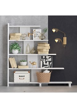 Scandinavia Concept Regał w kolorze białym na książki - 122 x 120 x 20 cm ze sklepu Limango Polska w kategorii Regały i witryny - zdjęcie 176394409
