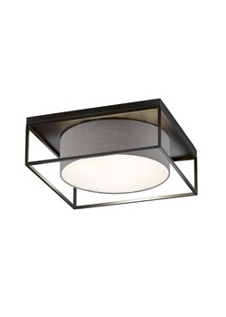 FISCHER &amp; HONSEL Lampa sufitowa w kolorze czarnym - 60 x 60 cm ze sklepu Limango Polska w kategorii Oświetlenie - zdjęcie 176395386