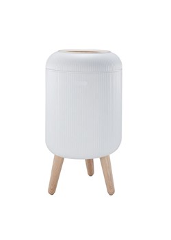 Kitchen Move Dotykowy kosz &quot;Limo&quot; w kolorze biało-jasnobrązowym na śmieci - 9 l ze sklepu Limango Polska w kategorii Kosze na śmieci - zdjęcie 176395659