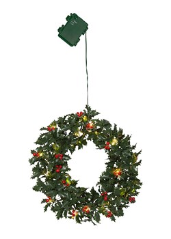 STAR Trading Wieniec LED &quot;Holly&quot; w kolorze zielonym - Ø 30 cm ze sklepu Limango Polska w kategorii Dekoracje bożonarodzeniowe - zdjęcie 176402258