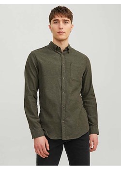 Jack &amp; Jones Koszula - Slim fit - w kolorze khaki ze sklepu Limango Polska w kategorii Koszule męskie - zdjęcie 176405015