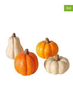 Boltze Dekoracje (4 szt.) &quot;Pumpky&quot; w kolorze pomarańczowo-kremowym - wys. 6,5 cm ze sklepu Limango Polska w kategorii Dekoracje - zdjęcie 176405676