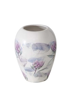 Boltze Wazon &quot;Protea&quot; w kolorze biało-fioletowym - wys. 23 x Ø 18 cm ze sklepu Limango Polska w kategorii Wazony - zdjęcie 176405977