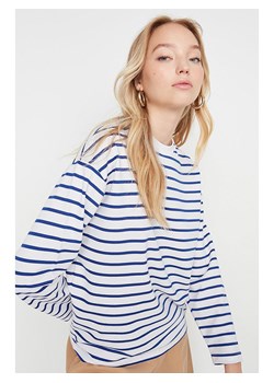 trendyol Bluza w kolorze biało-niebieskim ze sklepu Limango Polska w kategorii Bluzy damskie - zdjęcie 176406787