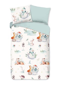 Good Morning Komplet pościeli flanelowej "Magicwinter" w kolorze biało-miętowym ze sklepu Limango Polska w kategorii Pościel dziecięca - zdjęcie 176407147