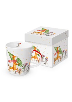 ppd Kubek jumbo &quot;Let´s Get It Started&quot; w kolorze biało-pomarańczowym - 350 ml ze sklepu Limango Polska w kategorii Naczynia - zdjęcie 176409547