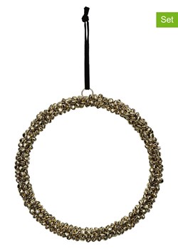 Kersten Dekoracyjna zawieszka (2 szt.) &quot;Bells Wreath&quot; w kolorze złotym - Ø 20 cm ze sklepu Limango Polska w kategorii Dekoracje bożonarodzeniowe - zdjęcie 176410045