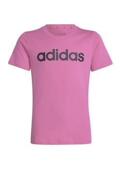 Koszulka juniorska Essentials Linear Logo Cotton Slim Fit Tee Adidas ze sklepu SPORT-SHOP.pl w kategorii Bluzki dziewczęce - zdjęcie 176417159