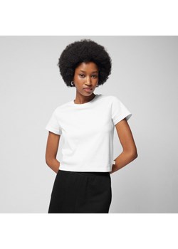 Damski t-shirt crop top Outhorn OTHWSS24TTSHF1478 - biały ze sklepu Sportstylestory.com w kategorii Bluzki damskie - zdjęcie 176417856