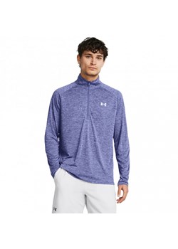 Męska bluza treningowa nierozpinana bez kaptura Under Armour UA Tech 2.0 1/2 Zip - fioletowa ze sklepu Sportstylestory.com w kategorii Bluzy męskie - zdjęcie 176417918