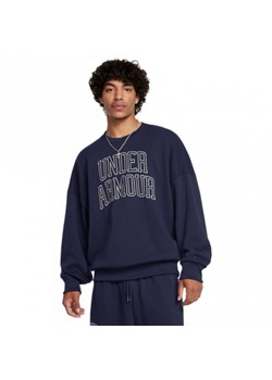 Męska bluza dresowa Under Armour UA Icon Hwt Terry Os Crew - granatowa ze sklepu Sportstylestory.com w kategorii Bluzy męskie - zdjęcie 176418257
