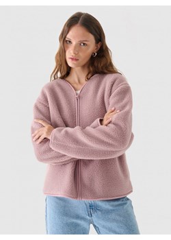Damski polar sherpa rozpinany Outhorn OTHWAW24TJACF219  - różowy ze sklepu Sportstylestory.com w kategorii Bluzy damskie - zdjęcie 176421575