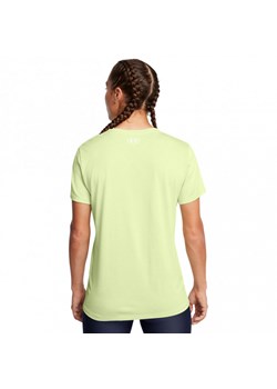 Damska koszulka treningowa Under Armour Tech SSC- Twist - zielona ze sklepu Sportstylestory.com w kategorii Bluzki damskie - zdjęcie 176421916