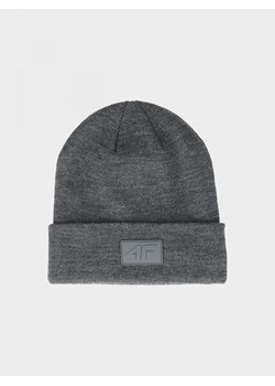 Czapka zimowa uniseks 4F 4FWAW24ACAPU433 - szara ze sklepu Sportstylestory.com w kategorii Czapki zimowe męskie - zdjęcie 176424696
