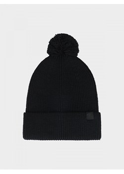 Czapka zimowa uniseks 4F 4FWAW24ACAPU472 - czarna ze sklepu Sportstylestory.com w kategorii Czapki zimowe męskie - zdjęcie 176424698