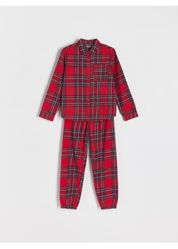 Reserved - Dwuczęściowa piżama w kratę - czerwony ze sklepu Reserved w kategorii Piżamy dziecięce - zdjęcie 176432917