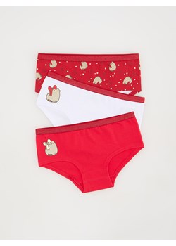 Reserved - Świąteczne bokserki Pusheen 3 pack - bordowy ze sklepu Reserved w kategorii Majtki dziecięce - zdjęcie 176433439