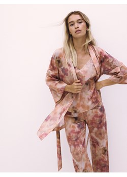 Reserved - Wzorzysty szlafrok z paskiem - brzoskwiniowy ze sklepu Reserved w kategorii Szlafroki damskie - zdjęcie 176437125