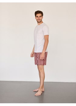 Reserved - Dwuczęściowa piżama z bawełny - jasnoszary ze sklepu Reserved w kategorii Piżamy męskie - zdjęcie 176437316