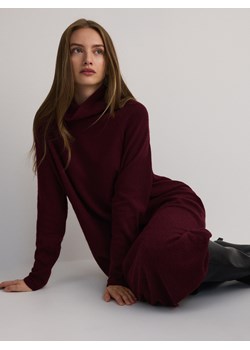 Reserved - Dzianinowa sukienka - bordowy ze sklepu Reserved w kategorii Sukienki - zdjęcie 176443109