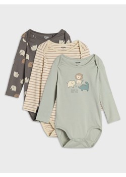 Sinsay - Body 3 pack - kremowy - id: 114BA-01X - marki Sinsay - 176463798 Sinsay - Body 3 pack - kremowy ze sklepu Sinsay w kategorii Body niemowlęce - zdjęcie 176463798