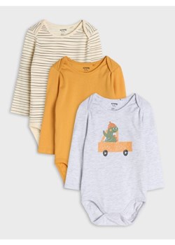 Sinsay - Body 3 pack - szary ze sklepu Sinsay w kategorii Body niemowlęce - zdjęcie 176464188