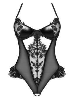 Czarne koronkowe body otwarte Rafaella, Kolor czarny, Rozmiar S/M, Beauty Night ze sklepu Intymna w kategorii Body damskie - zdjęcie 176469915