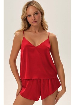 Esotiq satynowa piżama damska Jelly 42084-33X, Kolor czerwony, Rozmiar XL, Esotiq - id: 192883 - marki Esotiq - 176470307 Esotiq satynowa piżama damska Jelly 42084-33X, Kolor czerwony, Rozmiar XL, Esotiq ze sklepu Intymna w kategorii Piżamy damskie - zdjęcie 176470307