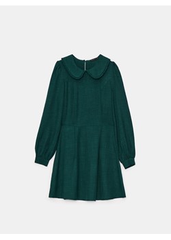 Mohito - Zielona sukienka mini z kołnierzykiem - ciemny zielony ze sklepu Mohito w kategorii Sukienki - zdjęcie 176472968