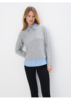 Mohito - Sweter ze wstawką koszulową - szary ze sklepu Mohito w kategorii Swetry damskie - zdjęcie 176474976