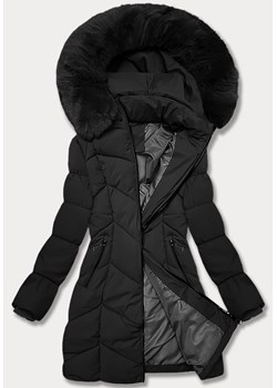 Kurtka zimowa damska plus size do połowy uda S'west czarna (B8306-1) ze sklepu goodlookin.pl w kategorii Kurtki damskie - zdjęcie 176539766