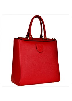 Elegancka skórzana torebka kuferek czerwona borse in pelle ze sklepu melon.pl w kategorii Torby Shopper bag - zdjęcie 176540446