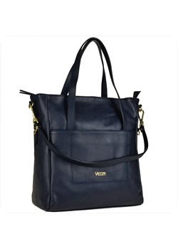 Vezze torba shopper granatowa ze skóry naturalnej xl ze sklepu melon.pl w kategorii Torby Shopper bag - zdjęcie 176540519